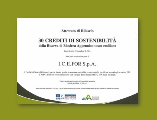 Icefor riceve il certificato di acquisto dei crediti di sostenibilità del Parco Nazionale Appennino Tosco Emiliano
