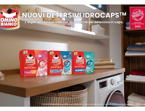 Omino Bianco lancia il detersivo Idrocaps Igiene+ al profumo di Freschezza Alpina